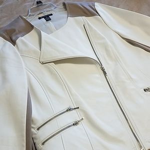 I.N.C. Two Tone Faux Leather Jacket